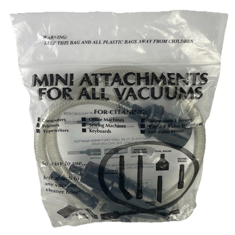 Universal 7-Piece Micro Vacuum Attachment Kit - Mini Precision Detail Tool Set